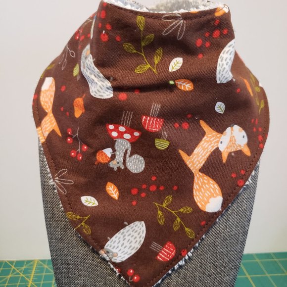 Handmade Lined Baby Drool Bandanas Set Of 3 - Picture 2 of 9